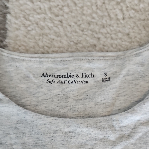 Abercrombie S Cotton Double Lined Gray Long Sleeve Bodysuit - Picture 2 of 3